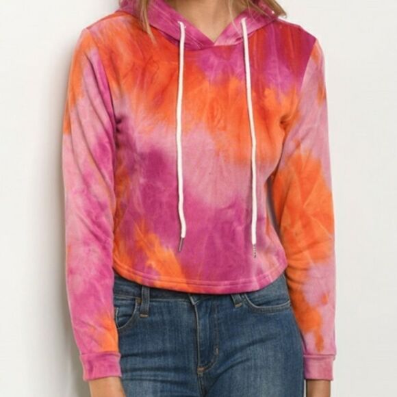 Cropped Tie Dye Hoodie‎ - Picture 5 of 11